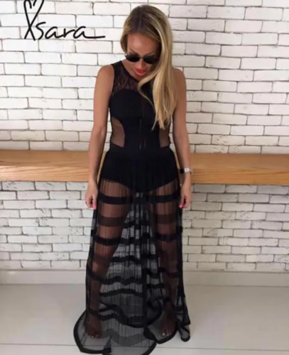 חצאית שקוף מקסי מגיעה בS M